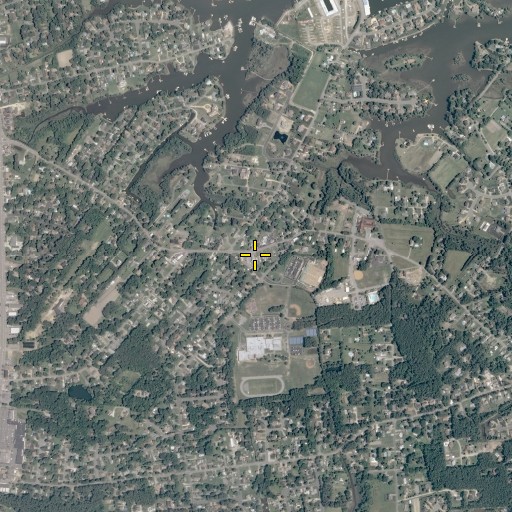 Aerial/Satellite Image of Poquoson Police Department, VA