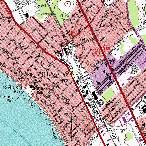 Topographic Map of Newport News Police Department, VA