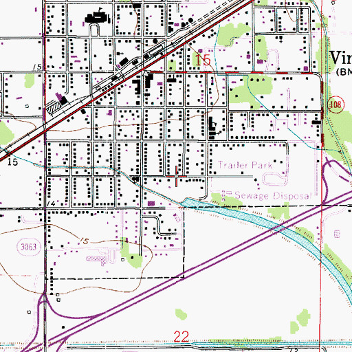 Topographic Map of Vinton Volunteer Fire Department Southside Station, LA