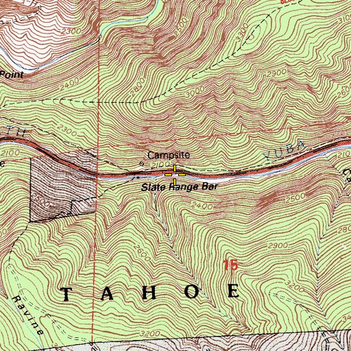 Topographic Map of Slate Range Bar, CA