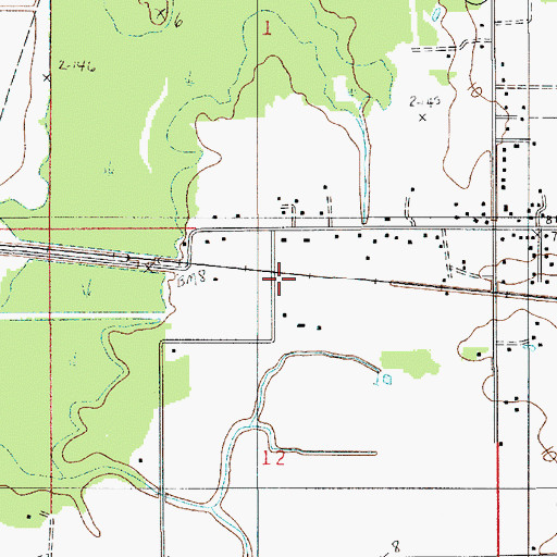 Topographic Map of Calcasieu Parish Ward 2 District 1 Volunteer Fire Department, LA