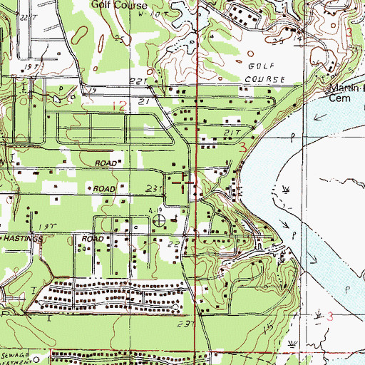Topographic Map of Gautier Fire Department North Station, MS