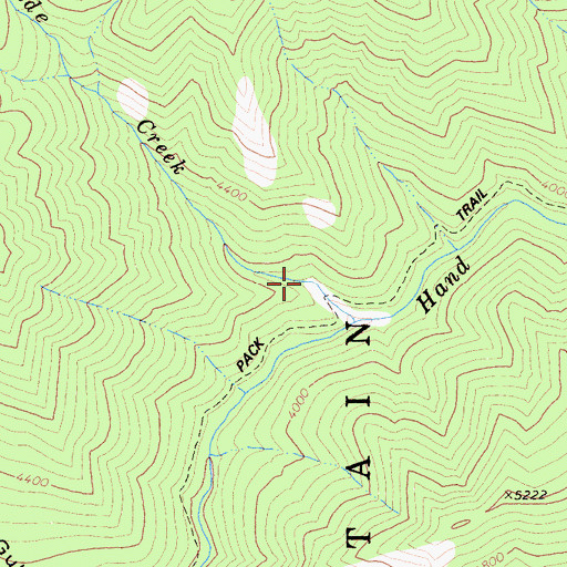 Topographic Map of Slide Creek, CA
