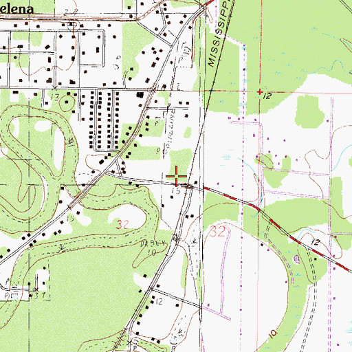 Topographic Map of Escatawpa Fire Department Station 2, MS