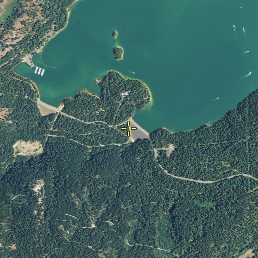 Aerial/Satellite Image of Sly Park Dam, CA