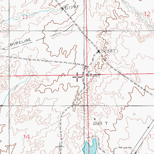 Topographic Map of Cholla Bottom Ash Pond, AZ