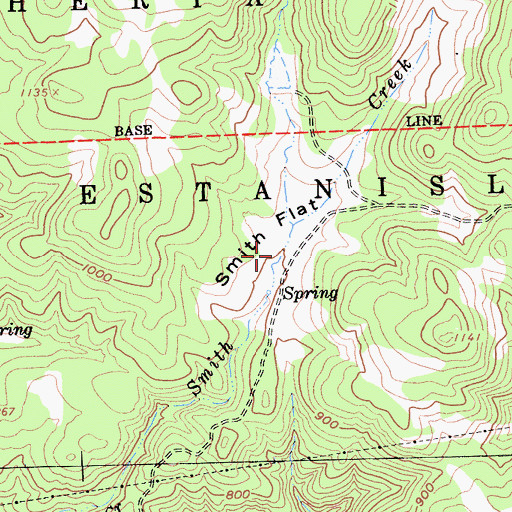 Topographic Map of Smith Flat, CA