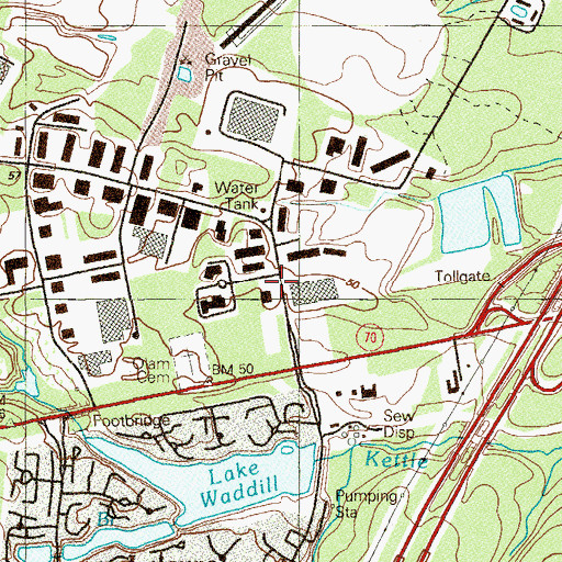 Topographic Map of Lehmann School and Technical Education Center, NJ