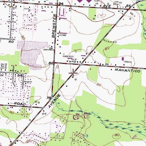 Topographic Map of Petway Elementary School, NJ