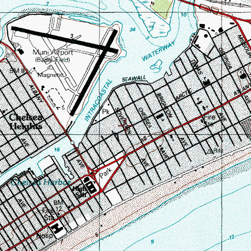 Topographic Map of Sovereign Avenue Elementary School, NJ