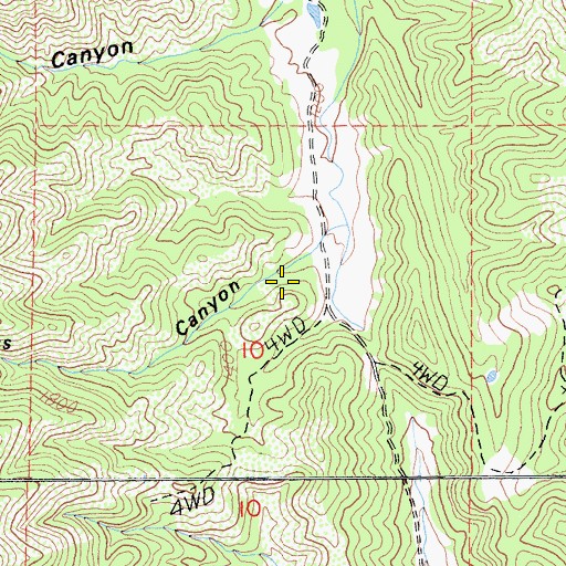 Topographic Map of Andys Canyon, CA