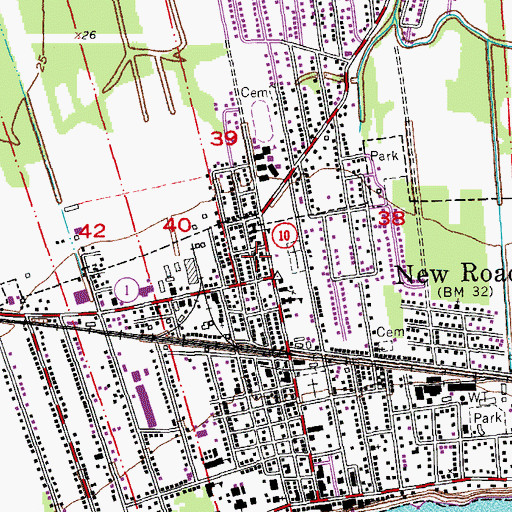 Topographic Map of Pointe Coupee Parish Sheriff's Office, LA