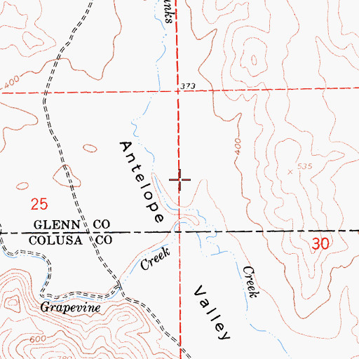 Topographic Map of Antelope Valley, CA