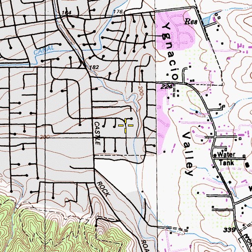 Topographic Map of Arroyo De Las Nueces Y Bolbones, CA