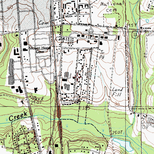 Topographic Map of Florence Police Neighborhood Resource Center, SC