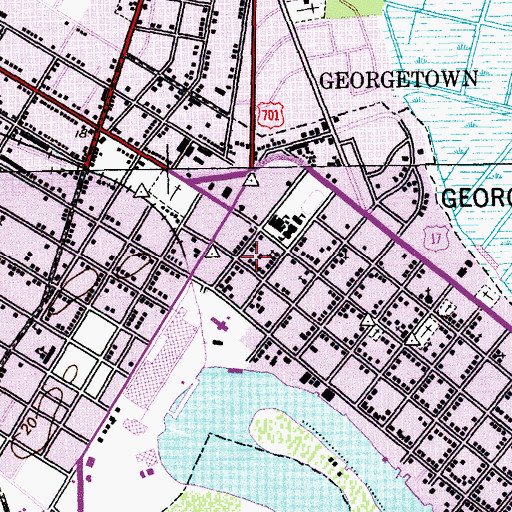 Topographic Map of Georgetown Police Department - Storage, SC