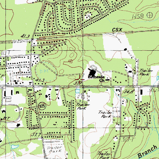 Topographic Map of South Carolina Highway Patrol Troop 5 Post B, SC