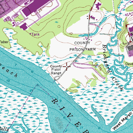 Topographic Map of Charleston County Emergency Management Office, SC