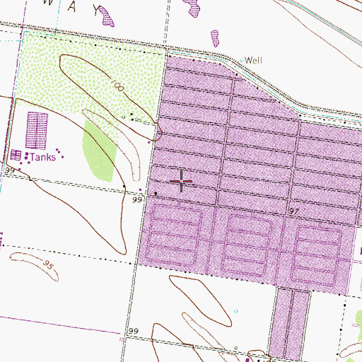 Topographic Map of McAllen Police Department Substation, TX