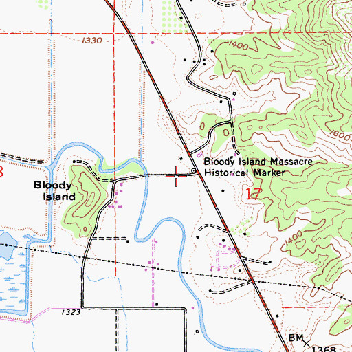 Bloody Island Massacre Historical Marker, CA