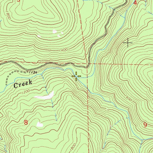 Topographic Map of Booths Run, CA