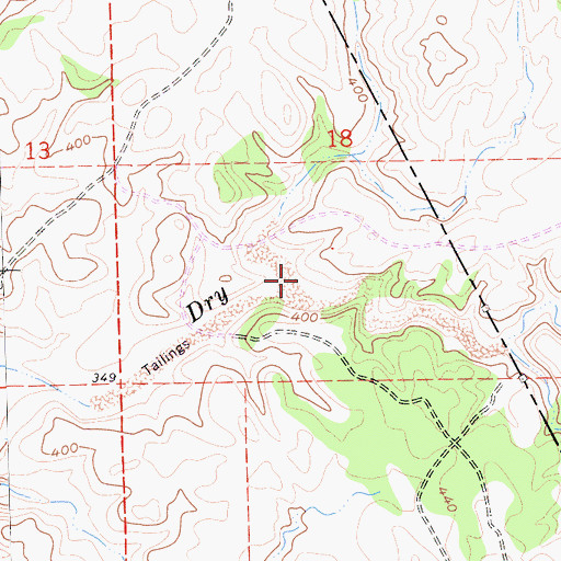 Topographic Map of Browns Creek, CA