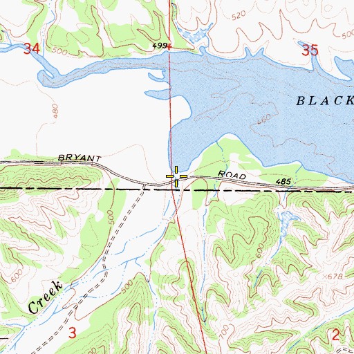 Topographic Map of Burris Creek, CA