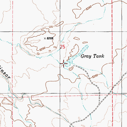 Topographic Map of Gray Tank, AZ