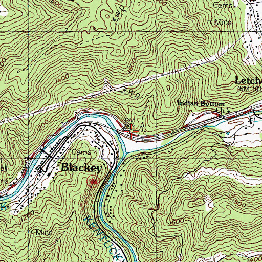 Topographic Map of School Number One (historical), KY
