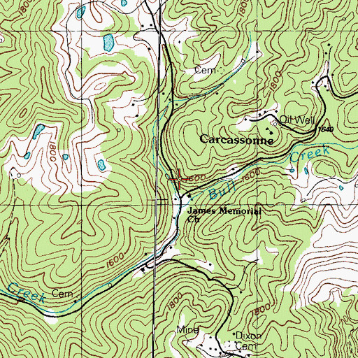 Topographic Map of School Number Three (historical), KY