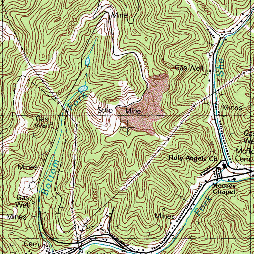 Topographic Map of Bandmill Hill, KY