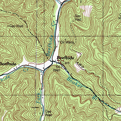 Topographic Map of Cook Cemetery, KY