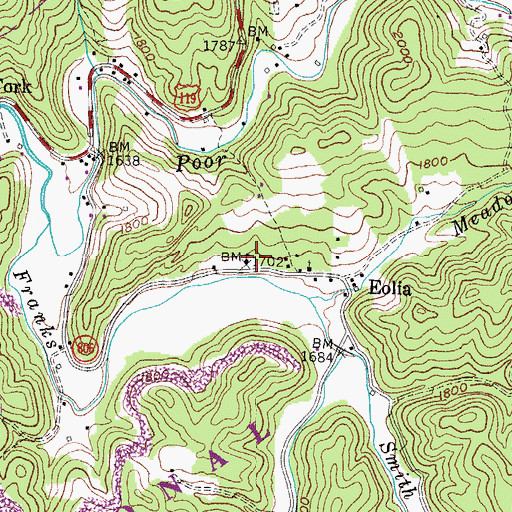 Topographic Map of Eolia School (historical), KY