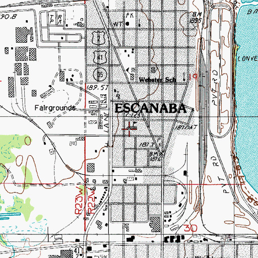 Topographic Map of Saint Thomas the Apostle Church, MI