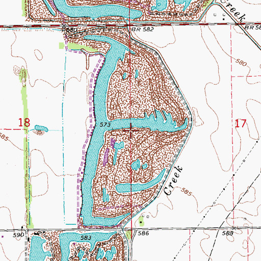 Topographic Map of Pit 13 Northern Mine, IL