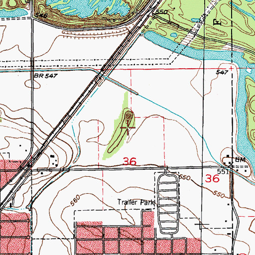 Topographic Map of Big Four Wilmington Number 3 Mine, IL