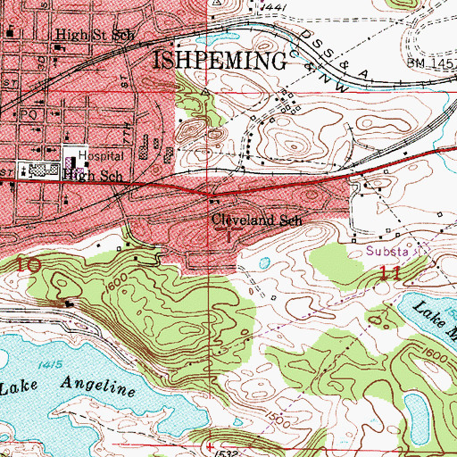 Topographic Map of Jasper Knob Scenic Overlook, MI