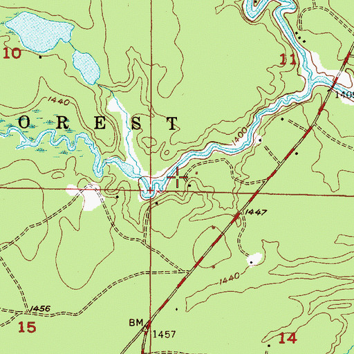 Topographic Map of Black River Falls, MI