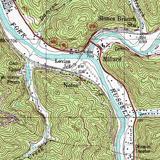 Topographic Map of Rans Polly Bend, KY