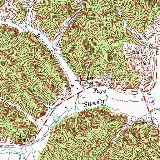 Topographic Map of The Tabernacle (historical), KY