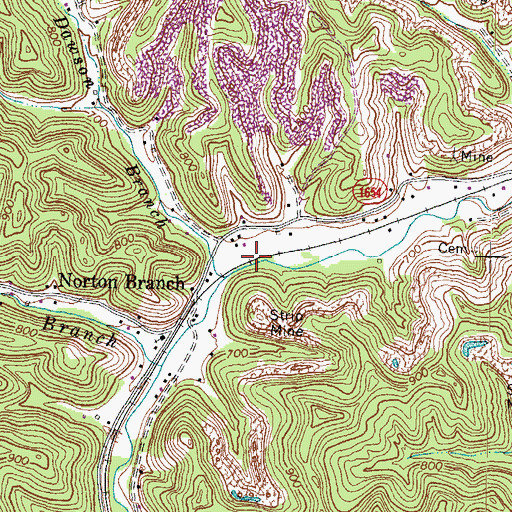 Topographic Map of Norton Station (historical), KY