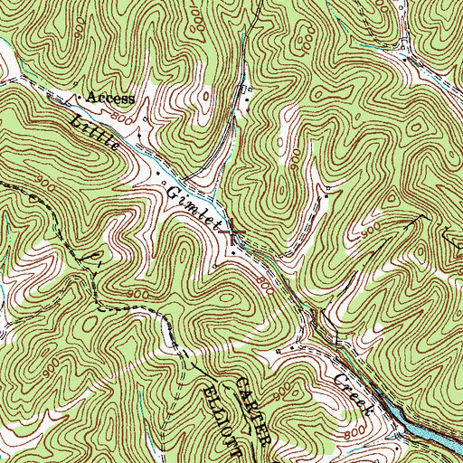 Topographic Map of Flat Rock School (historical), KY