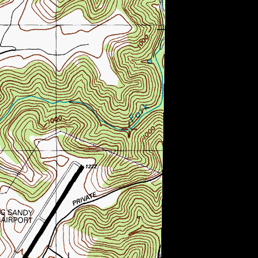 Topographic Map of Horse In Tree Hollow, KY