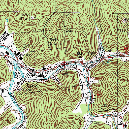 Topographic Map of Kingfisher Branch, KY