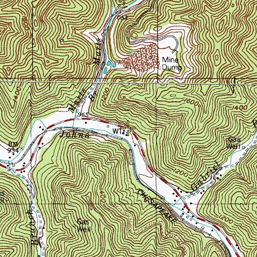Topographic Map of Gabriel Branch School (historical), KY