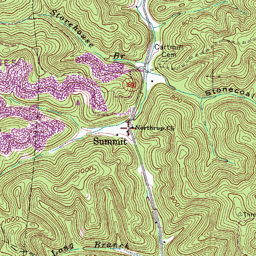Topographic Map of Summit Church (historical), KY