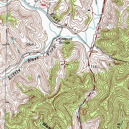 Topographic Map of Miller Hill, KY