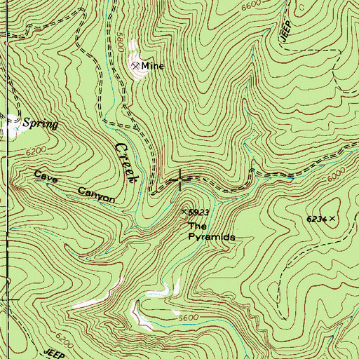 Topographic Map of Iron Mine Camp, AZ