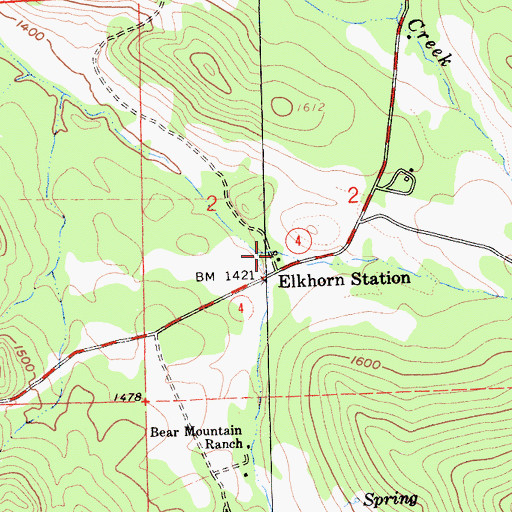 Topographic Map of Elkhorn Station, CA