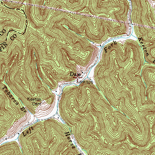Topographic Map of Dale School (historical), KY